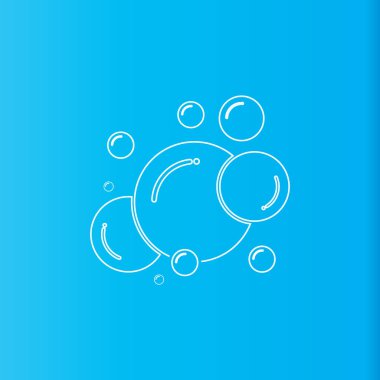 Kabarcık simgesi vektör çizim şablonu