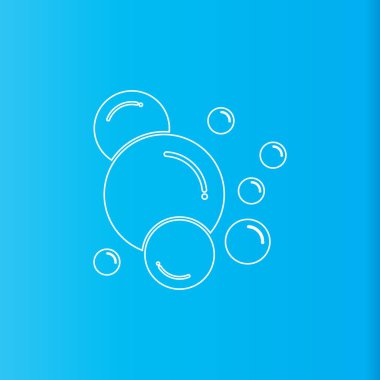 Kabarcık simgesi vektör çizim şablonu