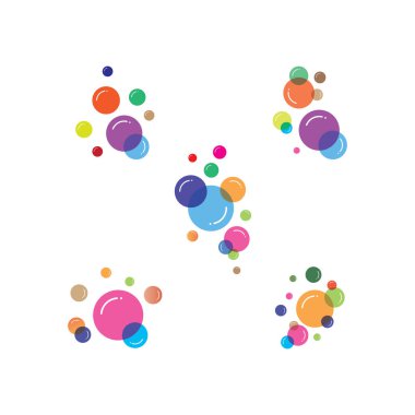 Kabarcık simgesi vektör çizim şablonu