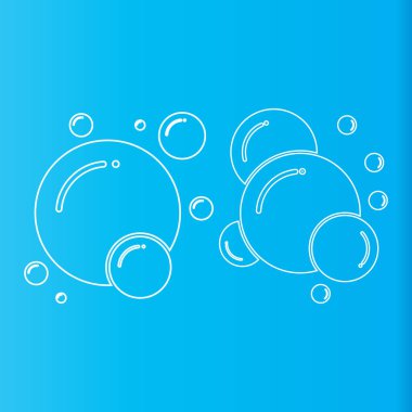 Kabarcık simgesi vektör çizim şablonu