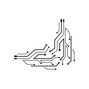 Circuit Logo Şablonu vektör resimleme simgesi tasarımı