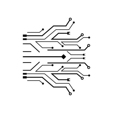 Circuit Logo Şablonu vektör resimleme simgesi tasarımı