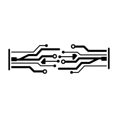 Circuit Logo Şablonu vektör resimleme simgesi tasarımı