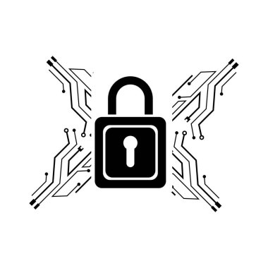 Circuit Logo Şablonu vektör resimleme simgesi tasarımı