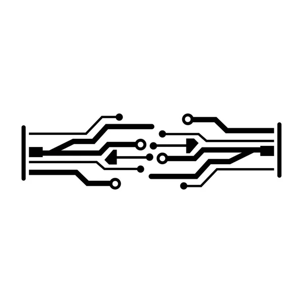 Circuito Logo Modello Vettoriale Illustrazione Disegno Icona — Vettoriale Stock