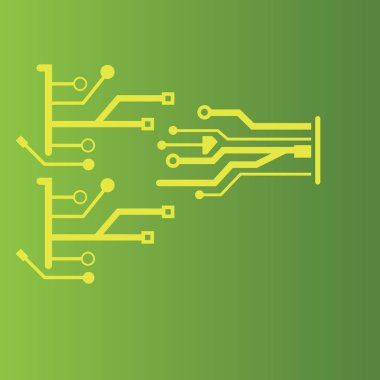 Circuit Logo Şablonu vektör resimleme simgesi tasarımı