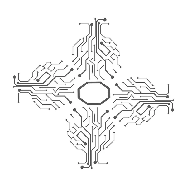 回路ロゴテンプレートベクターイラストアイコンデザイン — ストックベクタ
