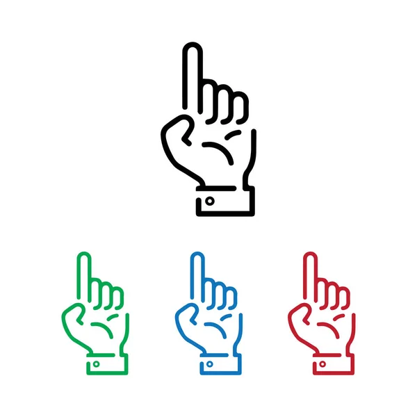 Hand Gestures Sign Language Isolated Vector Illustration Human Hands — Stock Vector