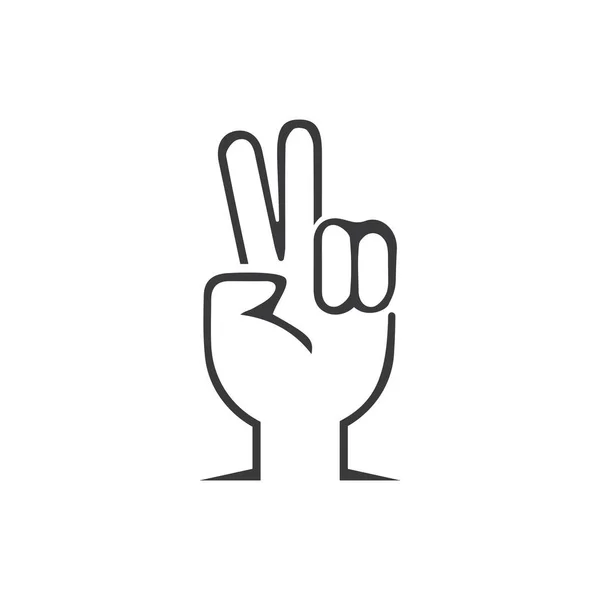 Handgebaren Gebarentaal Geïsoleerd Vector Illustratie Van Menselijke Handen — Stockvector
