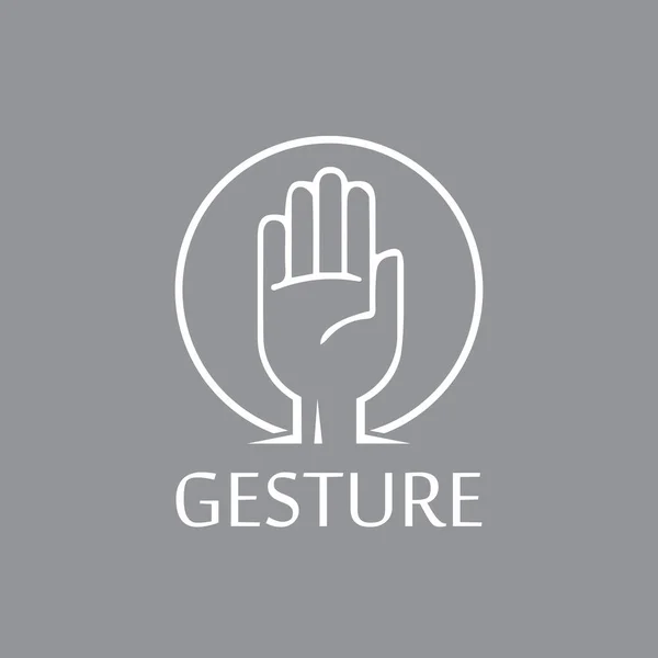 Handgesten Und Gebärdensprache Isoliert Vektorillustration Menschlicher Hände — Stockvektor