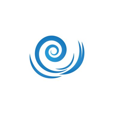 Su dalgası simgesi vektör çizim logosu