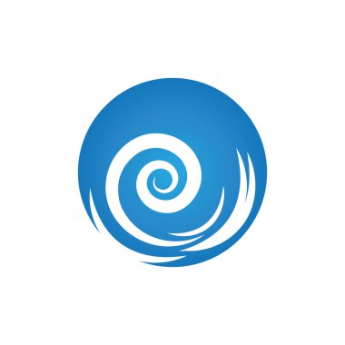 Su dalgası simgesi vektör çizim logosu
