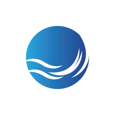 Su dalgası simgesi vektör çizim logosu