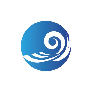 Su dalgası simgesi vektör çizim logosu