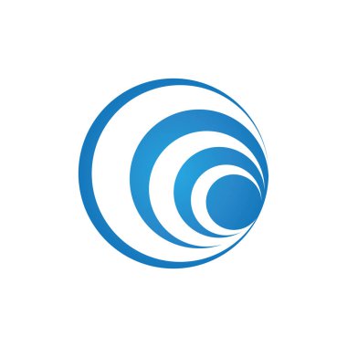 Su dalgası simgesi vektör çizim logosu