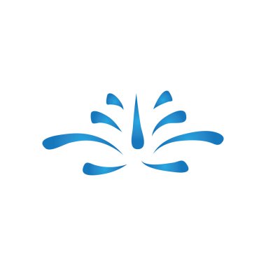Su dalgası simgesi vektör çizim logosu