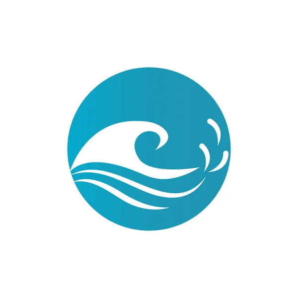 Wasser Welle Symbol Vektor Illustration Design Logo — Stockvektor