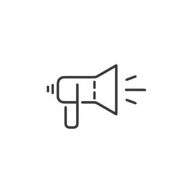 Megafon Ses Hoparlörü vektör illüstrasyon tasarım şablonu