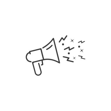 Megafon Ses Hoparlörü vektör illüstrasyon tasarım şablonu