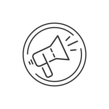 Megafon Ses Hoparlörü vektör illüstrasyon tasarım şablonu