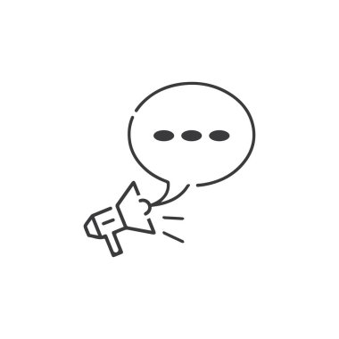 Megafon Ses Hoparlörü vektör illüstrasyon tasarım şablonu