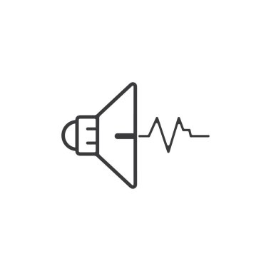 Megafon Ses Hoparlörü vektör illüstrasyon tasarım şablonu