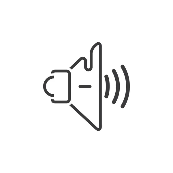 Megaphone Volume Audio Speaker Κύματα Διανυσματική Εικονογράφηση Πρότυπο Σχεδιασμού — Διανυσματικό Αρχείο