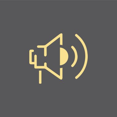 Megafon Ses Hoparlörü vektör illüstrasyon tasarım şablonu