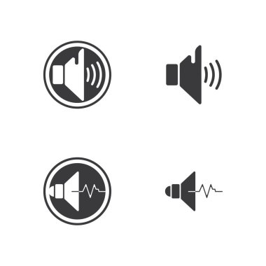 Megafon Ses Hoparlörü vektör illüstrasyon tasarım şablonu