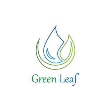 Yeşil ağaç yaprağı ekoloji doğa elementi vektörü logoları