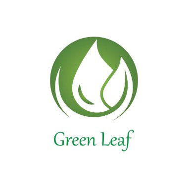 Yeşil ağaç yaprağı ekoloji doğa elementi vektörü logoları