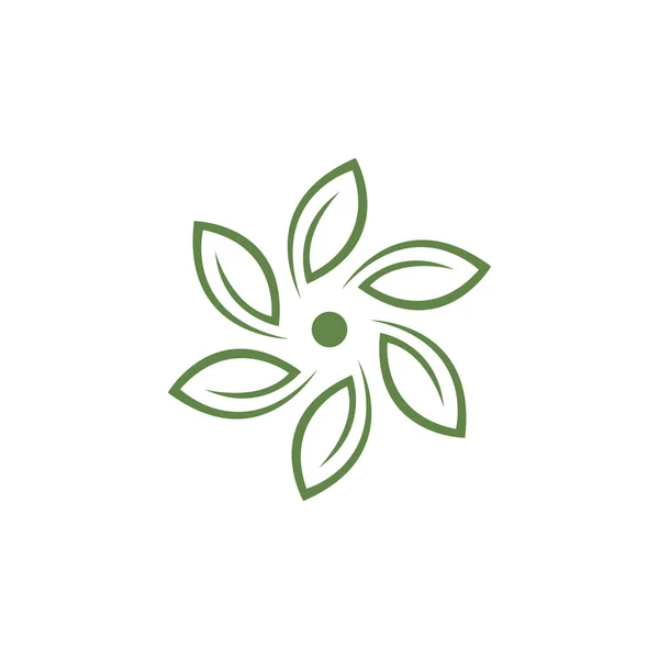 Logo Van Groene Boomblad Ecologie Natuur Element Vector — Stockvector