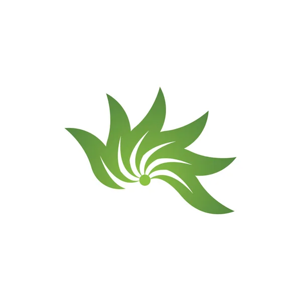 Logos Vert Feuille Arbre Écologie Élément Nature Vecteur — Image vectorielle