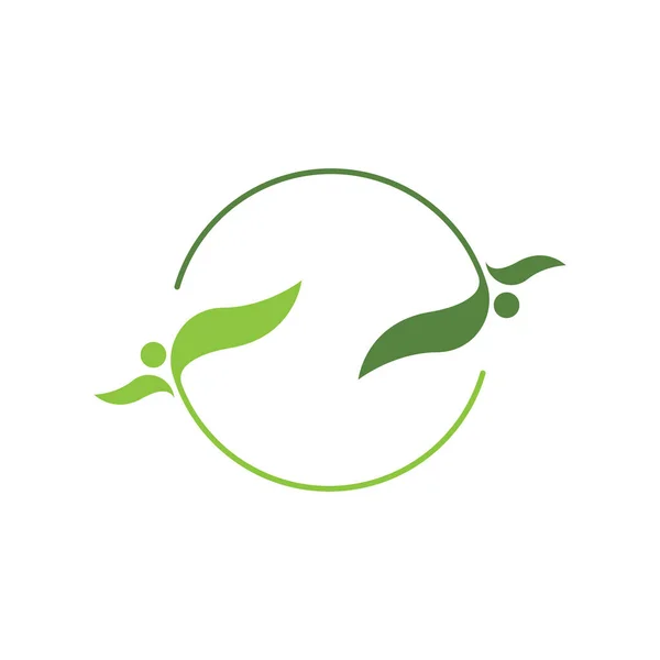 Логотипи Зеленого Дерева Листя Екології Елемент Природи Вектор — стоковий вектор