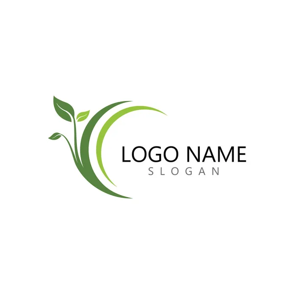 Logos Green Tree Leaf Ecology Nature Element Vector — Stock Vector