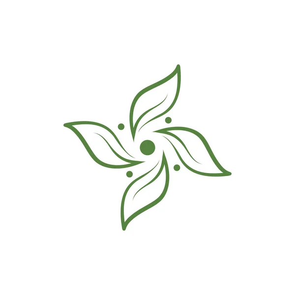 Logo Zielonego Liścia Drzewa Ekologia Element Przyrody Wektor — Wektor stockowy