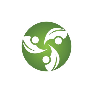 İş için evlat edinme ve toplumsal bakım logosu vektör ikonu