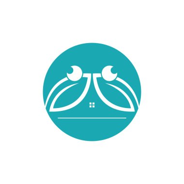 İş için evlat edinme ve toplumsal bakım logosu vektör ikonu