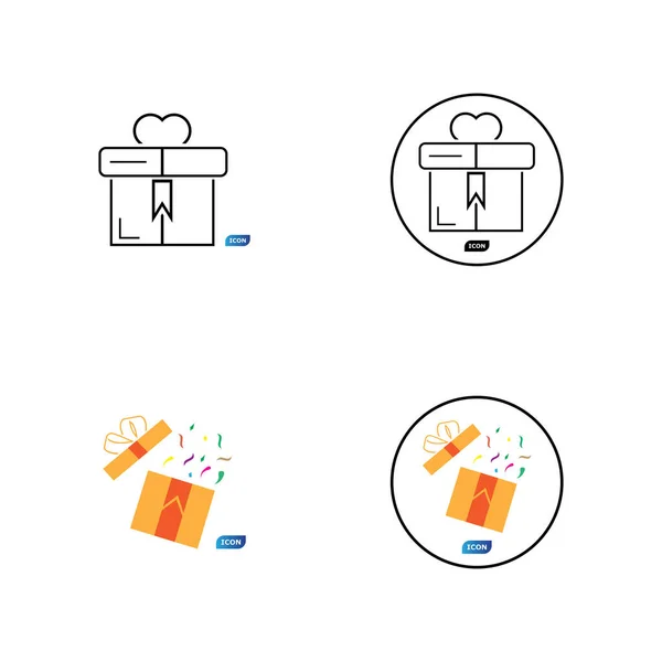 Gift Box Icon Vector Illustration Design — Stock Vector