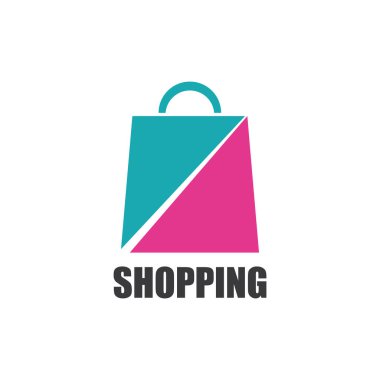 Poşet simgesi vektör tasarım şablonu - Vektör