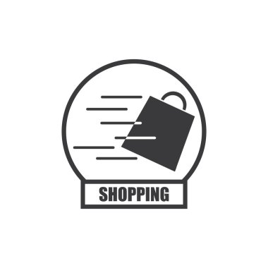 Poşet simgesi vektör tasarım şablonu - Vektör