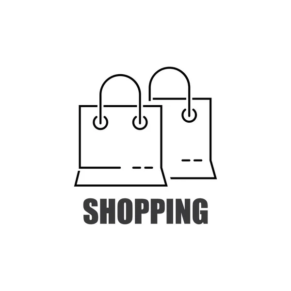 Shoping Bag Icon Vector Illustration Design Template Vektor — Stock Vector