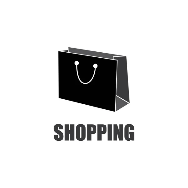 Shoping Bag Icoon Vector Illustratie Ontwerp Template Vektor — Stockvector