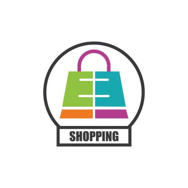 Shoping Bag Icon Vector Illustration Design Template Vektor — Stock Vector