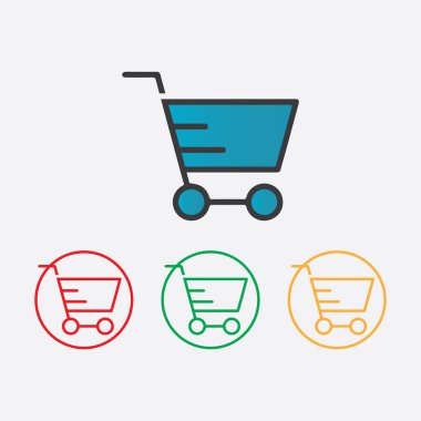 Dükkan, sepet vektör ikonu Şablon tasarımı sakla