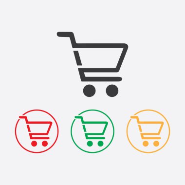 Dükkan, sepet vektör ikonu Şablon tasarımı sakla