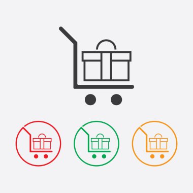Dükkan, sepet vektör ikonu Şablon tasarımı sakla