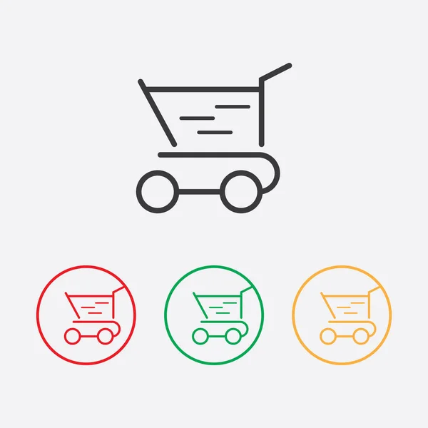 Shop Store Basket Vector Icon Template Illustration Design — Stock Vector