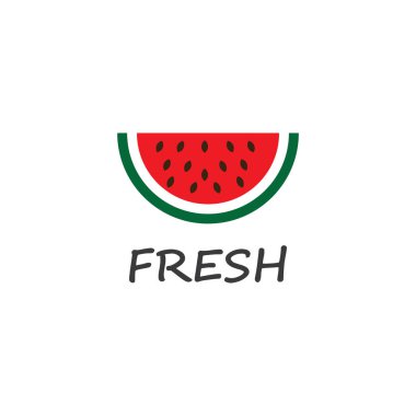 dilimlenmiş karpuz simgesi vektör çizim şablonu