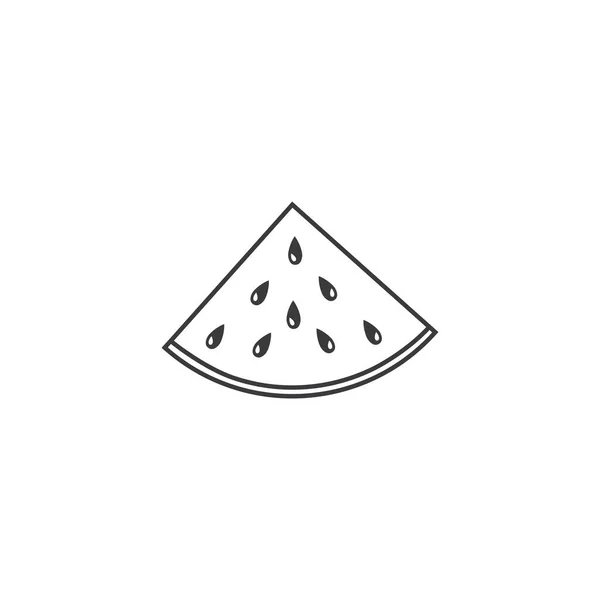 Scheibe Wassermelone Symbol Vektor Illustration Design Vorlage — Stockvektor